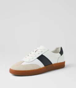 Women DIANA FERRARI Sneakers-Quincy White Navy Mix Sneakers