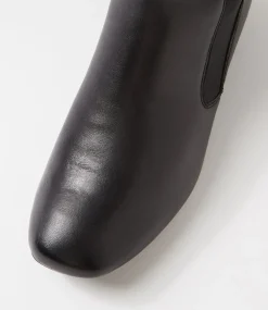 Women SUPERSOFT Boots|Comfort-Raelynn Black Leather Ankle Boots