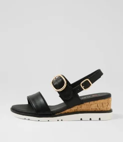 Women I LOVE BILLY Heels|Sandals-Ranchino Black Sandals