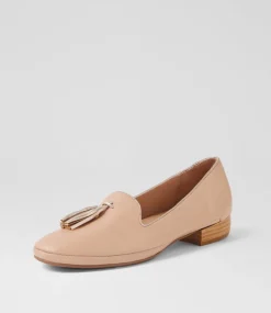 Women DIANA FERRARI Loafers|Flats-Ranne Dark Nude Rose Gold Leather Loafers