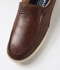 COLORADO Casuals-Rasp Cognac Leather Flat Shoes