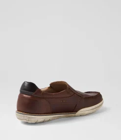 COLORADO Casuals-Rasp Cognac Leather Flat Shoes