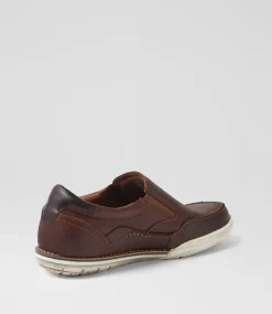 COLORADO Casuals-Rasputin Cognac Leather Flat Shoes