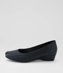 Women SUPERSOFT Comfort|Heels-Rayie Black Leather Flats