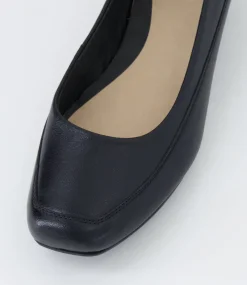 Women SUPERSOFT Comfort|Heels-Rayie Black Leather Flats