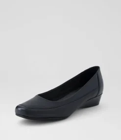 Women SUPERSOFT Comfort|Heels-Rayie Black Leather Flats