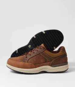 COLORADO Casuals-Reach Dark Brown Crazyhorse Leather Lace Up Flats