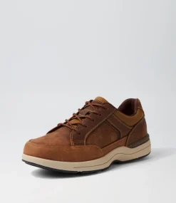 COLORADO Casuals-Reach Dark Brown Crazyhorse Leather Lace Up Flats