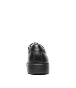 COLORADO Junior School Shoes-REACT JNR E BLACK LEATHR