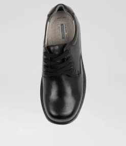 COLORADO Junior School Shoes-REACT JNR E HALF BLACK