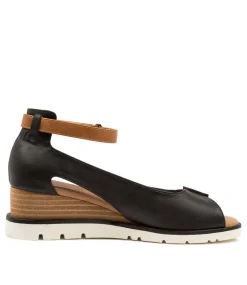 Women I LOVE BILLY Wedges|Heels-RENEY BLACK TAN SANDALS