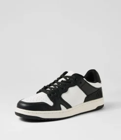 COLORADO Sneakers|Casuals-Retro Black White Leather Sneakers