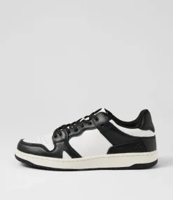 COLORADO Sneakers|Casuals-Retro Black White Leather Sneakers