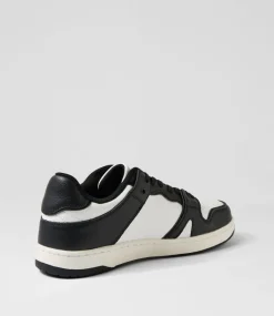 COLORADO Sneakers|Casuals-Retro Black White Leather Sneakers