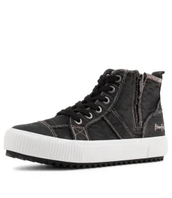 Women BLOWFISH Sneakers-Rev Black Smoked Canvas Sneakers