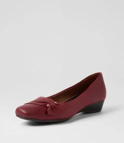 Women SUPERSOFT Comfort|Heels-Reverse Cherry Leather Heels