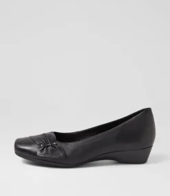 Women SUPERSOFT Comfort|Heels-REVERSE SU BLACK LEATHER