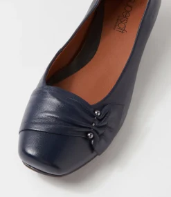 Women SUPERSOFT Flats|Comfort-REVERSE SU NAVY LEATHER