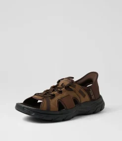 SKECHERS Casuals|Sandals-Revolted Dark Brown Sandals