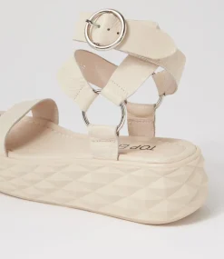 Women TOP END Sandals-Rezso Milk Leather Sandals