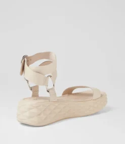 Women TOP END Sandals-Rezso Milk Leather Sandals