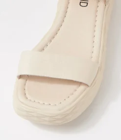 Women TOP END Sandals-Rezso Milk Leather Sandals