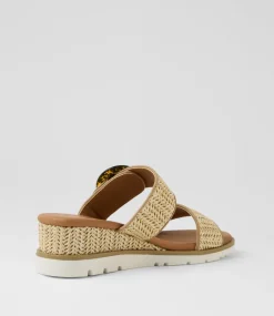 Women I LOVE BILLY Heels|Sandals-Ricarty Natural Fabric Sandals