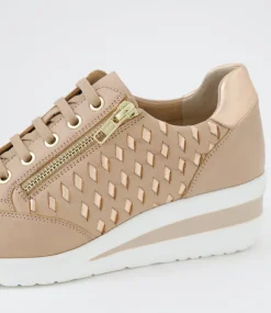 Women SUPERSOFT Comfort|Sneakers-Riki Blush Rose Gold Leather Sneakers
