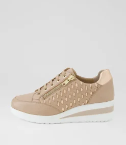 Women SUPERSOFT Comfort|Sneakers-Riki Blush Rose Gold Leather Sneakers