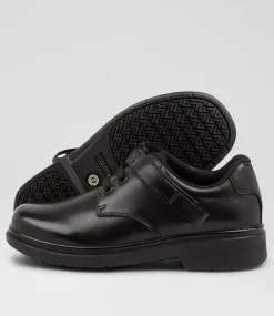 COLORADO Junior School Shoes-ROAR JNR E ZIP BLACK