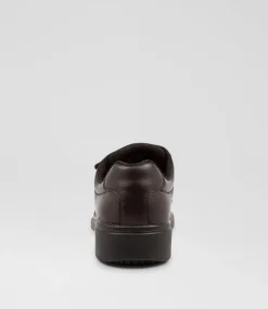 COLORADO Junior School Shoes-Roar Junior E Brown Leather Adjustable Shoes