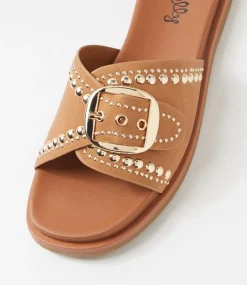 Women I LOVE BILLY Flats|Sandals-Rockkie Tan Sandals