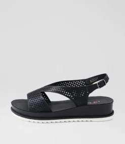 Women I LOVE BILLY Sandals-Roltine Black Sandals