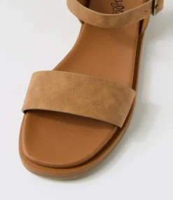 Women I LOVE BILLY Flats|Sandals-Rolucin Tan Nubuck Pu Sandals