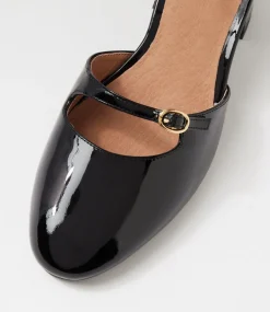 Women DIANA FERRARI Dress|Heels-Rondi Black Patent Leather Heels