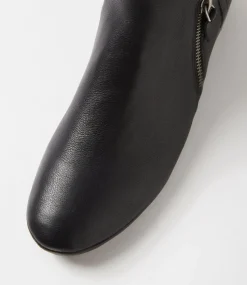 Women DIANA FERRARI Boots-Ronele Black Leather Ankle Boots