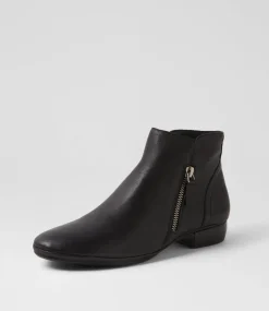 Women DIANA FERRARI Boots-Ronele Black Leather Ankle Boots