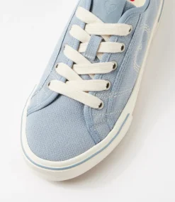Women I LOVE BILLY Sneakers-Rontello Slate Blue Canvas Sneakers