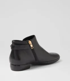 Women DIANA FERRARI Boots-RORE DF BLACK BLACK HEEL LEATHER