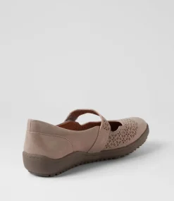 Women SUPERSOFT Flats|Comfort-Rosez Taupe Metallic Suede Flat Shoes