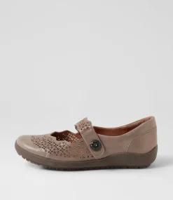 Women SUPERSOFT Flats|Comfort-Rosez Taupe Metallic Suede Flat Shoes