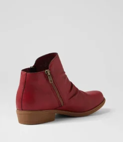 Women I LOVE BILLY Boots-Rosie Dark Red Ankle Boots