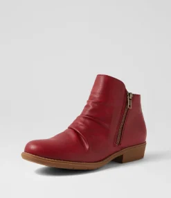 Women I LOVE BILLY Boots-Rosie Dark Red Ankle Boots