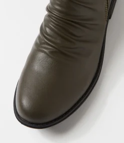 Women I LOVE BILLY Boots-Rosie Olive Black Ankle Boots