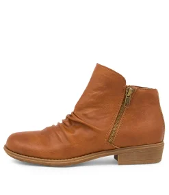 Women I LOVE BILLY Boots-ROSIE TAN SMOOTH ANKLE BOOTS