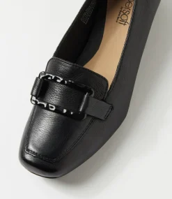 Women SUPERSOFT Comfort|Heels-Rosse Black Leather Shoes