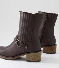 Women COLORADO Boots-Rostrum Brown Pull Up Leather Ankle Boots