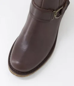 Women COLORADO Boots-Rostrum Brown Pull Up Leather Ankle Boots
