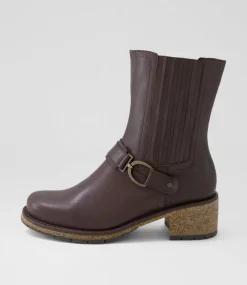 Women COLORADO Boots-Rostrum Brown Pull Up Leather Ankle Boots