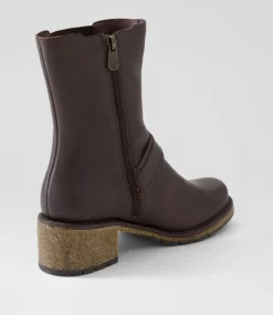 Women COLORADO Boots-Rostrum Brown Pull Up Leather Ankle Boots